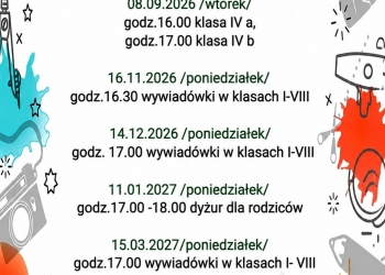 Wywiadówki i dyżury dla rodziców